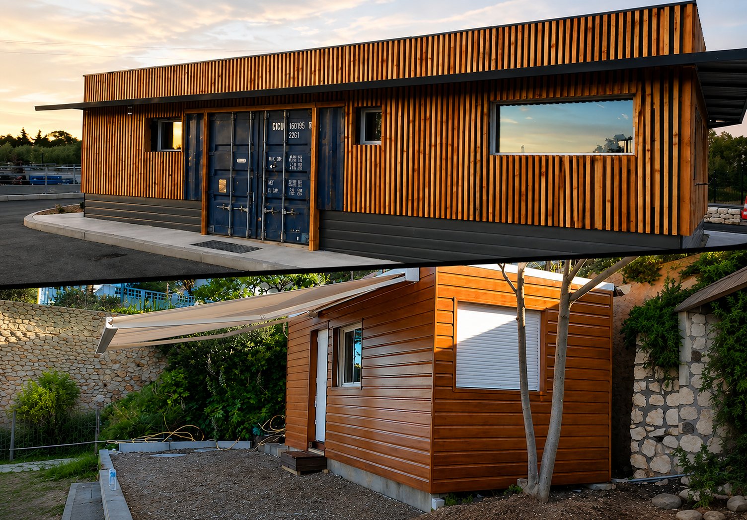 Container et structure modulaire — réalisations M&M Construction